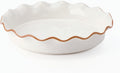 SIDUCAL Pie Pan for Baking 10.5 in - Deep Dish Ceramic Pie Plate