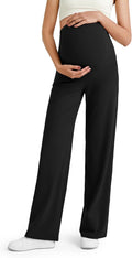 BareFeel Maternity Wide Leg Yoga Pants - Stretchy Over-The-Belly life