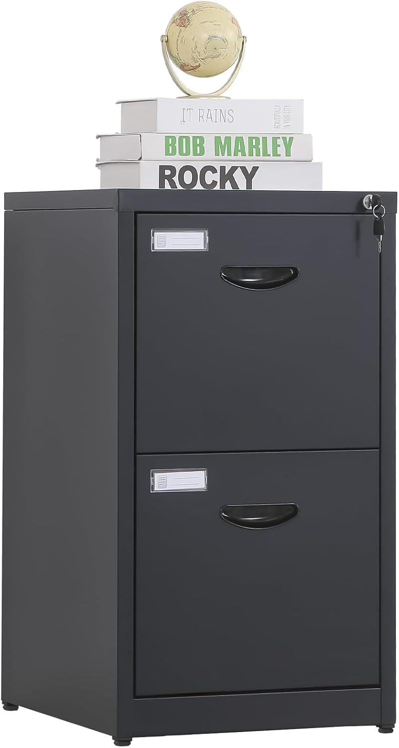 2-Drawer File Cabinet with Lock for Secure Office Storage