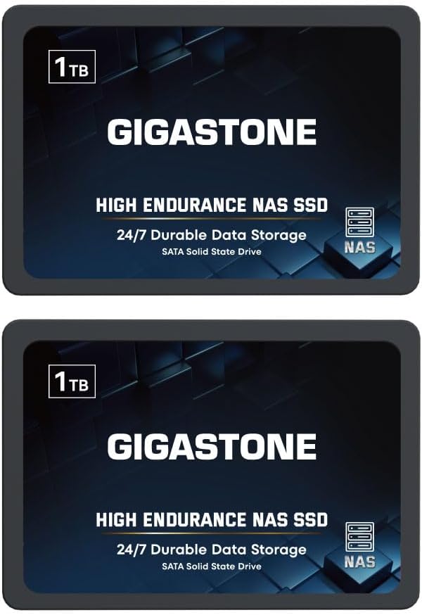 Gigastone 1TB NAS SSD Drive - Durable High Endurance Data Storage