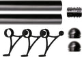 Solid Bar Mount Foot Rail Kit Matt Black Stainless Steel - Durable