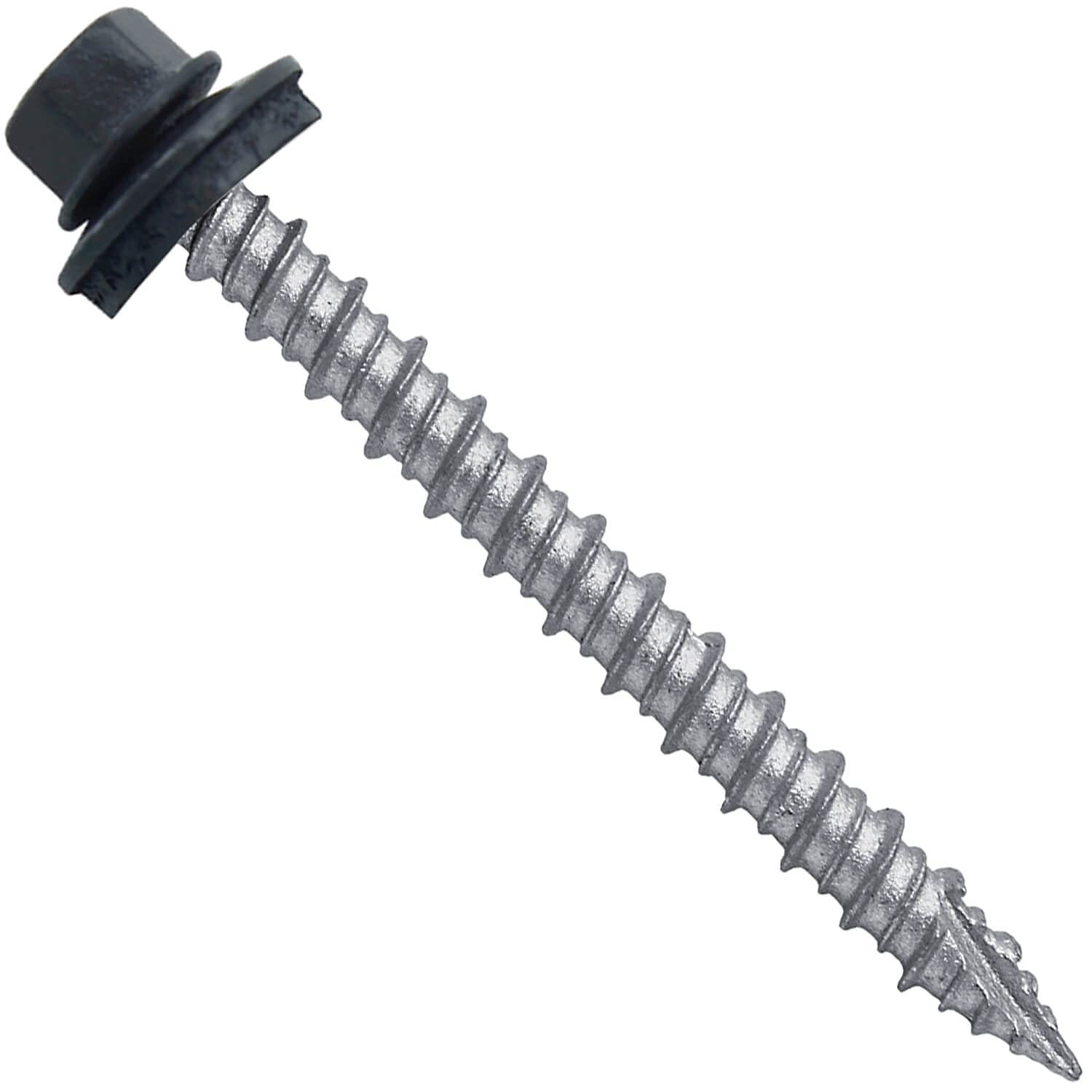 Metal Roofing Screws: 250 Count 10 x 2 in Charcoal Hex Head