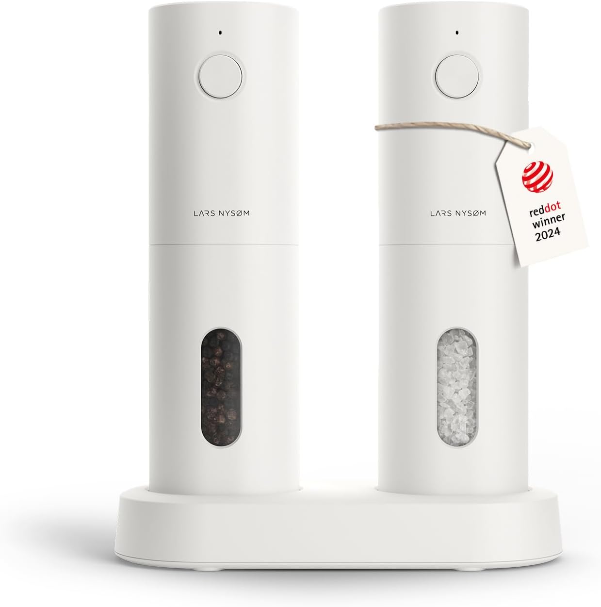 Electric Salt and Pepper Grinder Set with Adjustable Coarseness