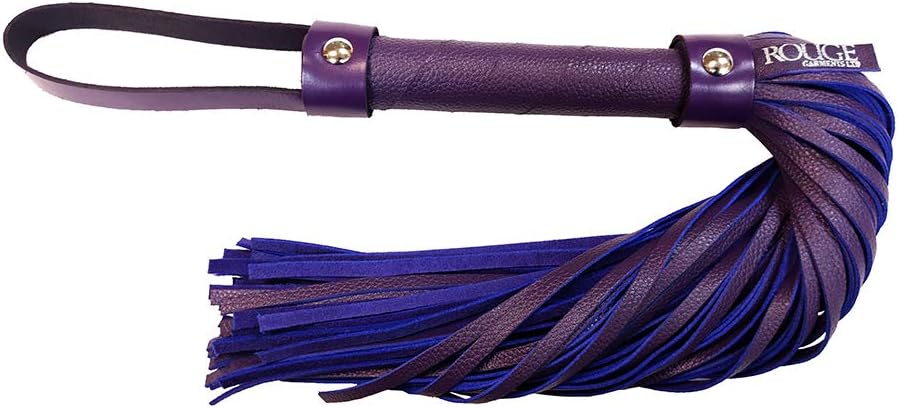 Leather H-Style Flogger for Creative Bondage Play in Purple