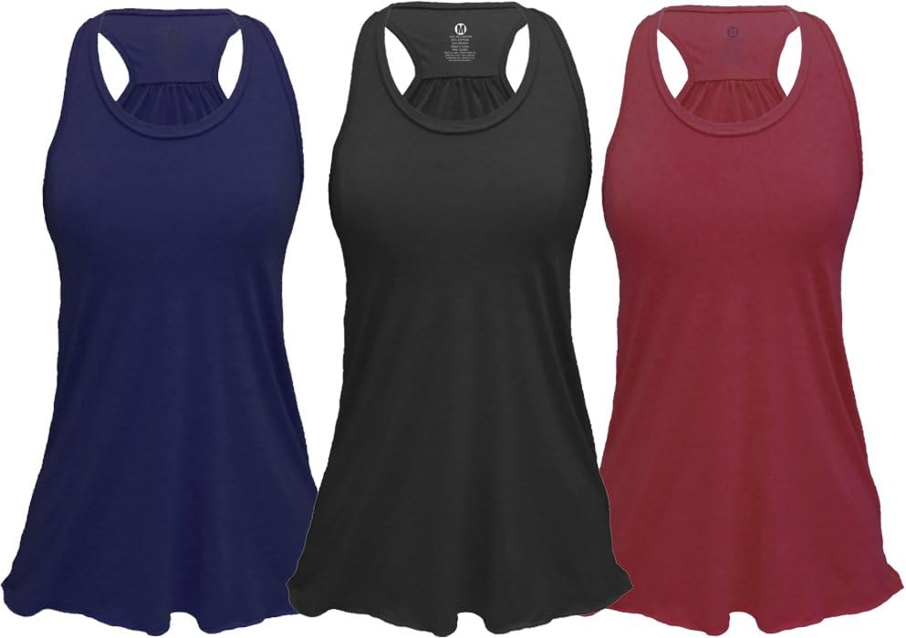 Epic MMA Gear Flowy Racerback Tank Top Pack of 3 for All Sizes