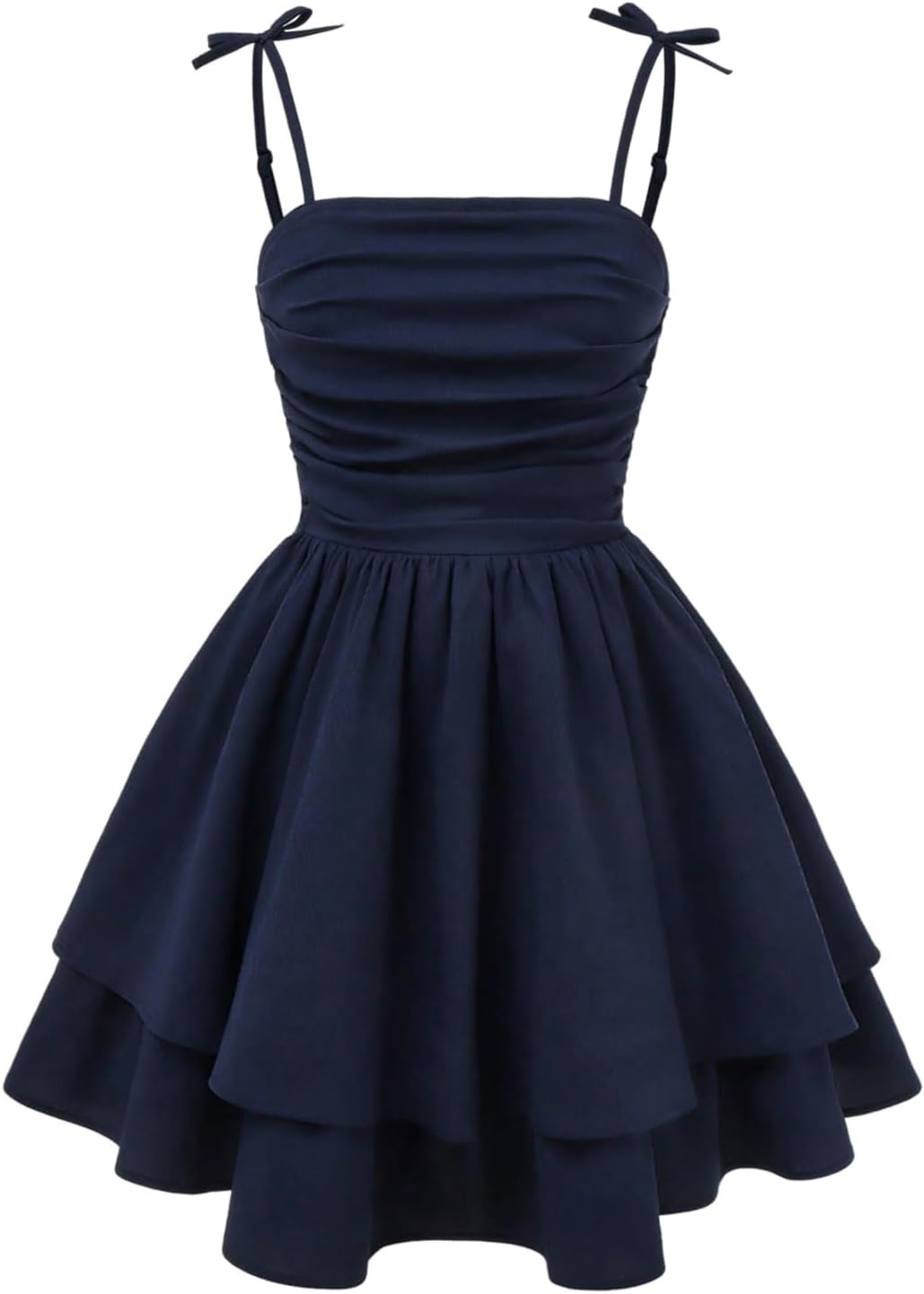 Girl's Smocked Ruched A Line Swing Dress for Summer Fun