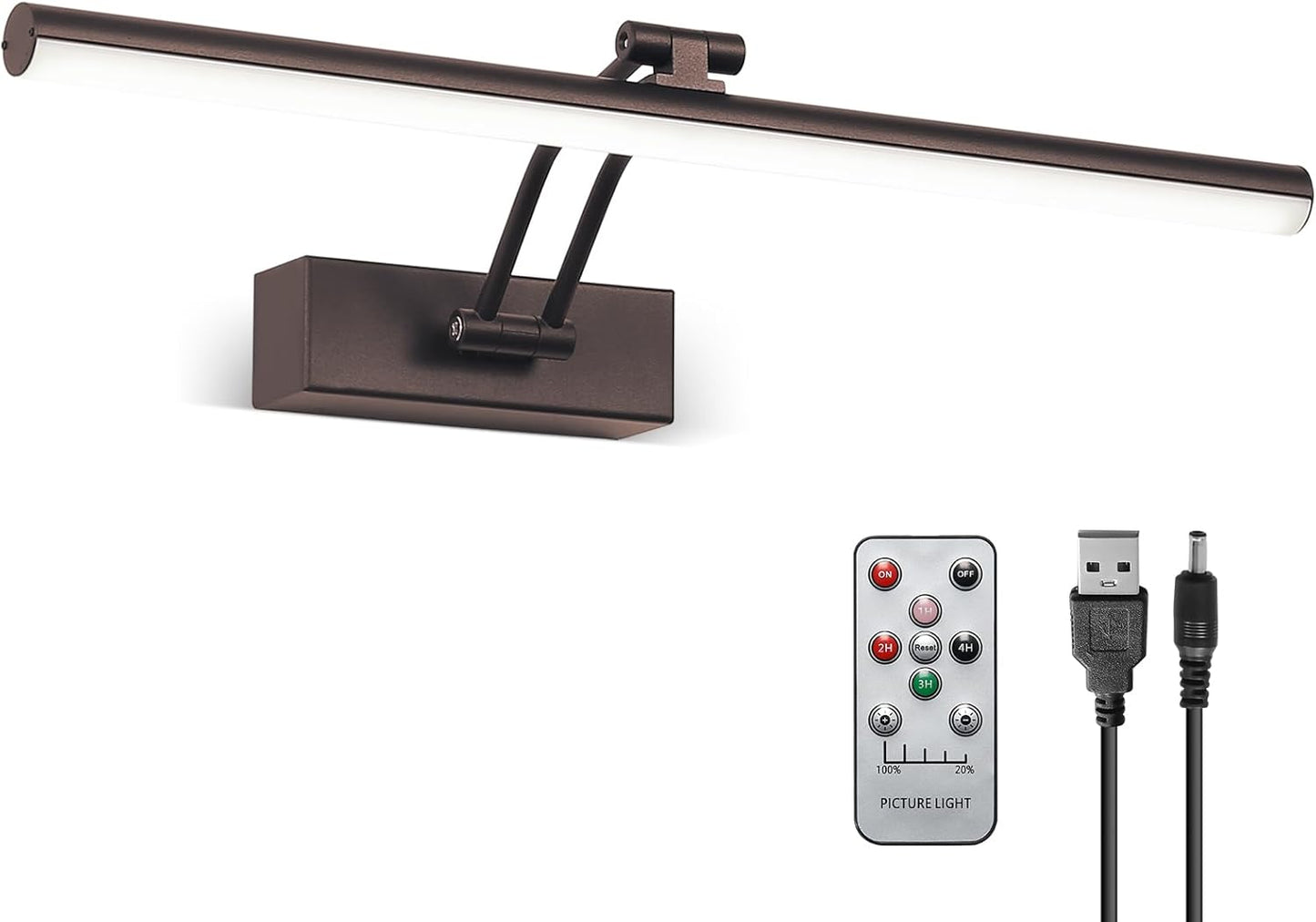 Battery Operated Picture Light with Remote for Art and Portraits