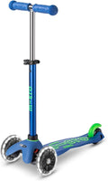 Micro Mini Deluxe LED Three-Wheel Scooter - Toddler Lean-to-Steer