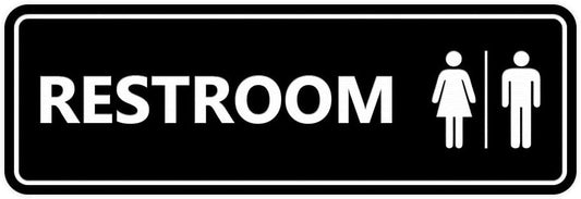 Standard All Gender Restroom Sign 5 Pack for Modern Spaces