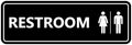 All Gender Restroom Sign - Small 10 Pack, Durable Black