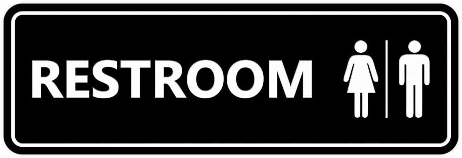 Standard All Gender Restroom Sign Small 10 Pack for Clear Visibility
