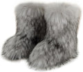 Kids Fur Boots Furry Boots for Girls Mid-Calf Flat - Warm Faux Fur