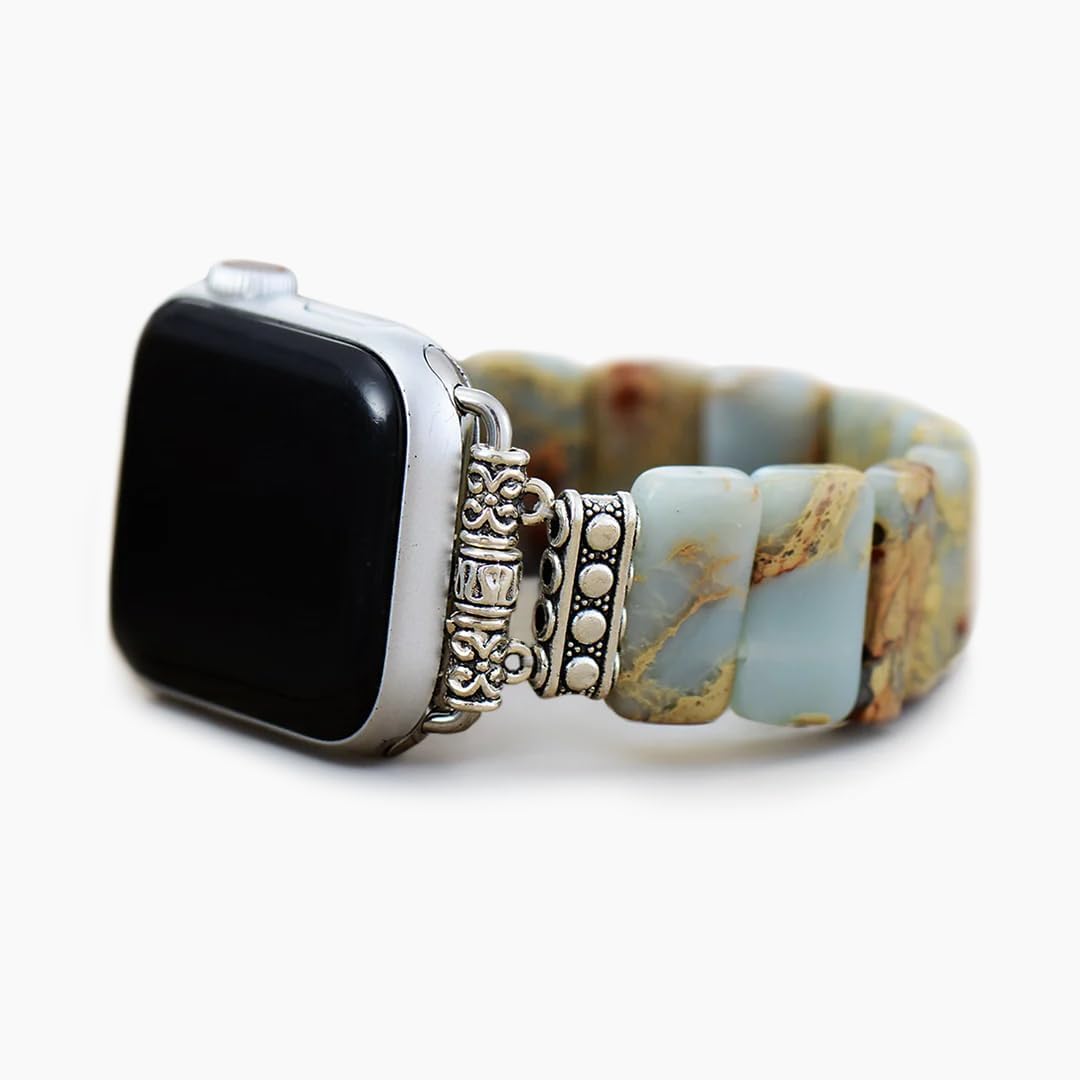 Cape Diablo Jasper Smart Watch Band for Women - Handmade Gemstone
