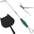 Grill Grate Lifter Gripper and Ash Tool Set for Big Green Egg