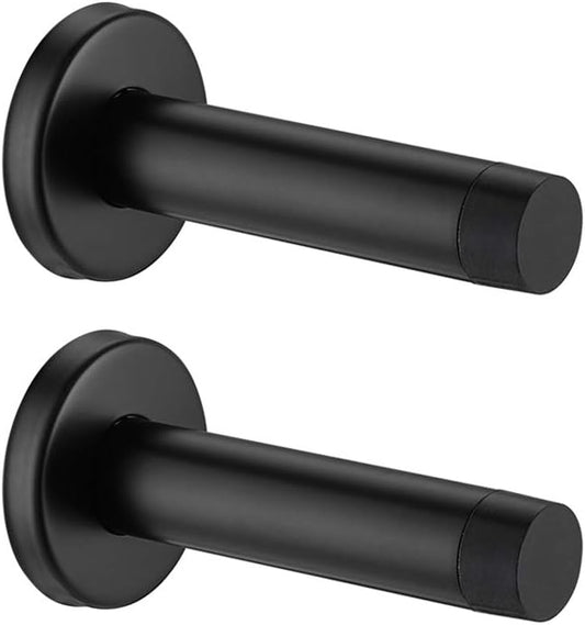 JQK Door Stopper Black - 304 Stainless Steel Bumper 10 Pack