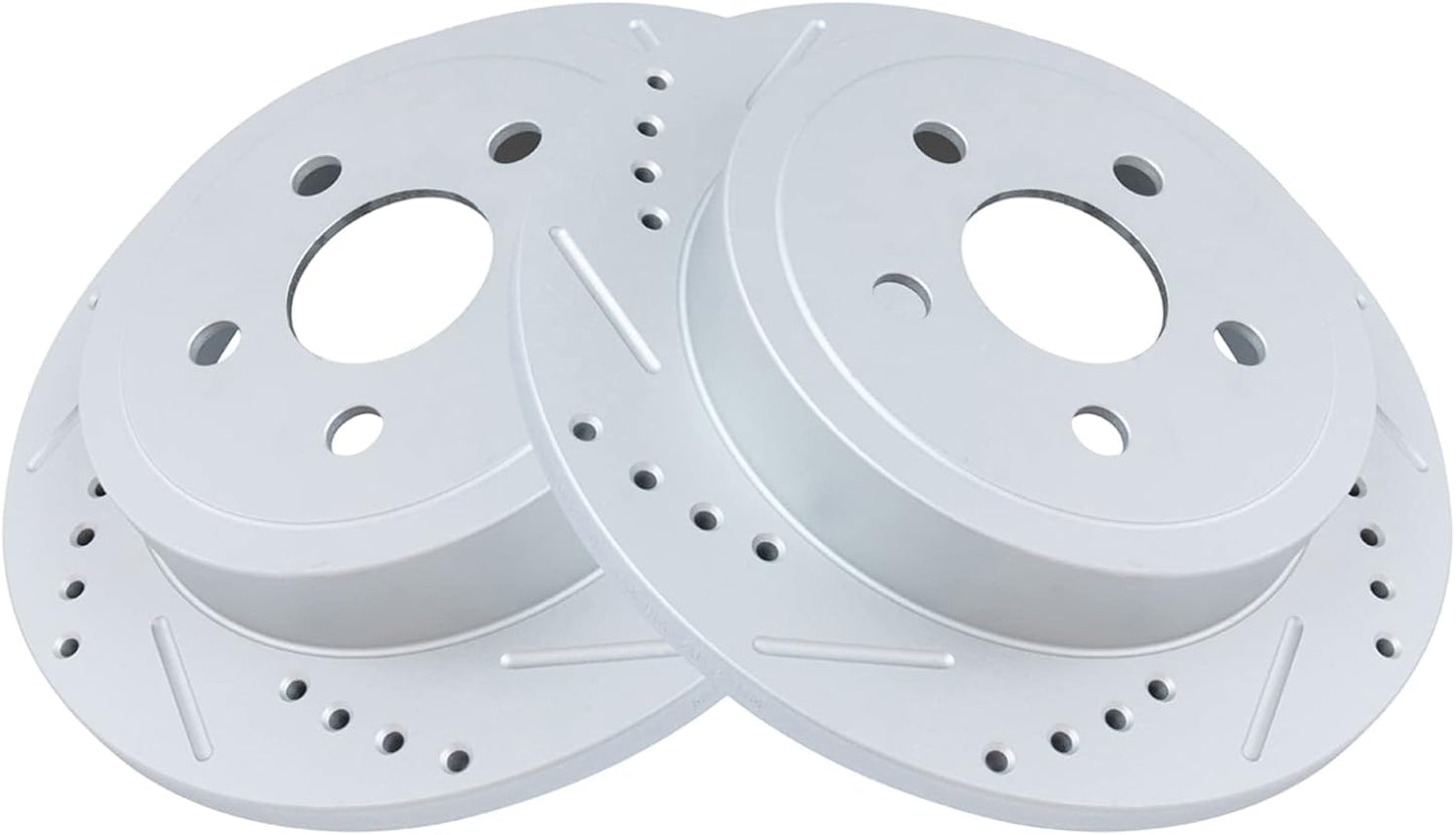 TRQ Rear Performance Brake Rotors Set for Chrysler PT Cruiser