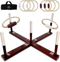 SWOOC Games Rustic Ring Toss Game - Giant 3ft Set for Yard Fun