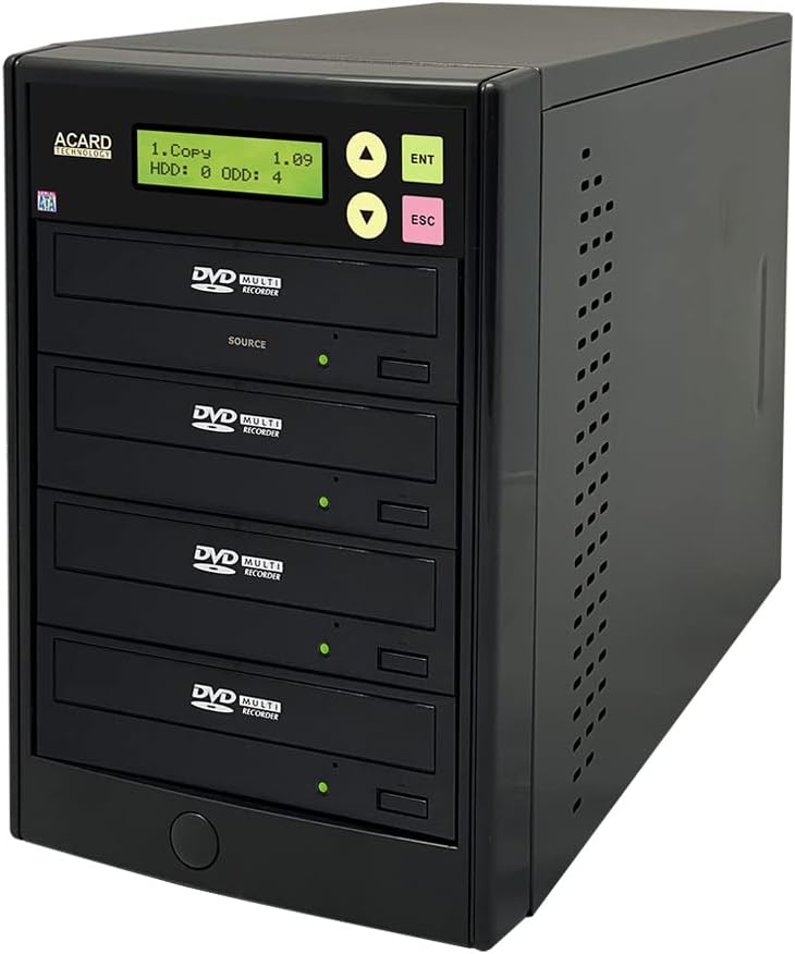 24X Burner CD DVD Duplicator Tower with Native SATA Technology