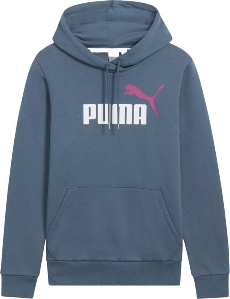 PUMA Women's Plus Size Logo Fleece Hoodie, Cozy Gray