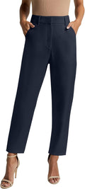 Women High Waisted Dress Work Ankle Pants 26/28/30 in Inseam - Smart