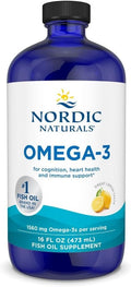 Omega-3 Liquid Fish Oil Lemon Flavor - 1560 mg, 96 Servings