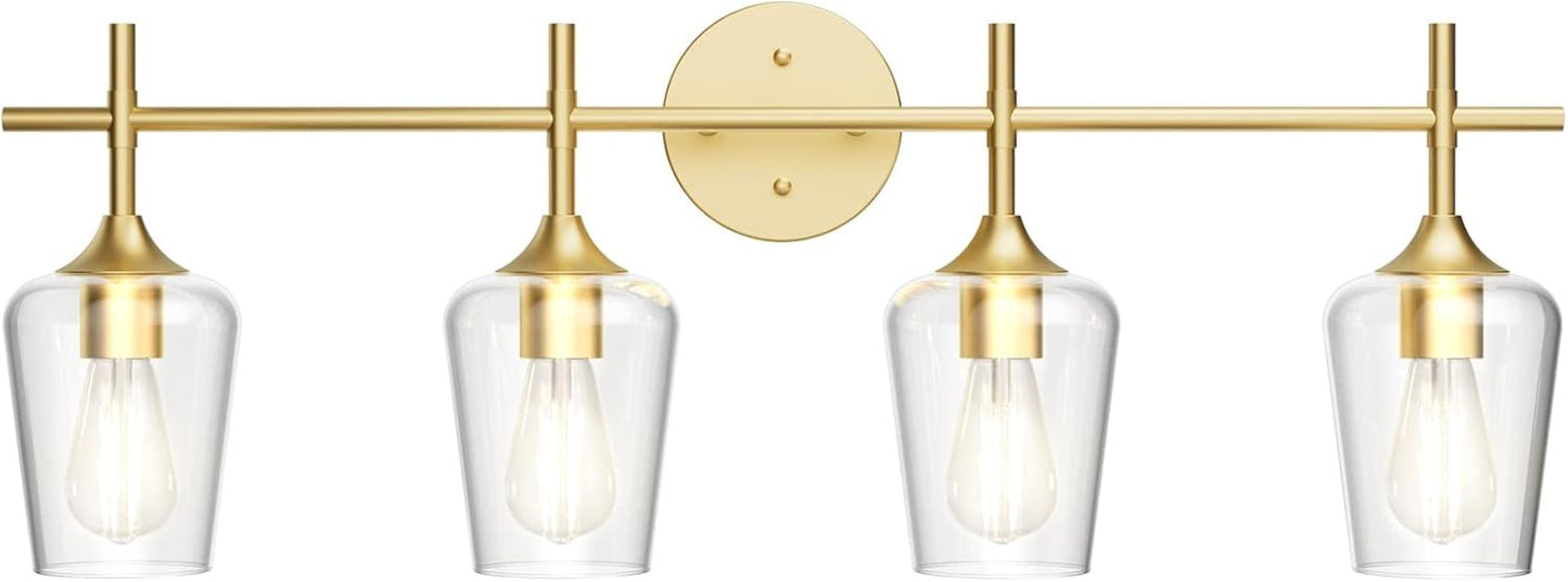 Vintage Gold Vanity Light Fixture for Elegant Bathroom Decor