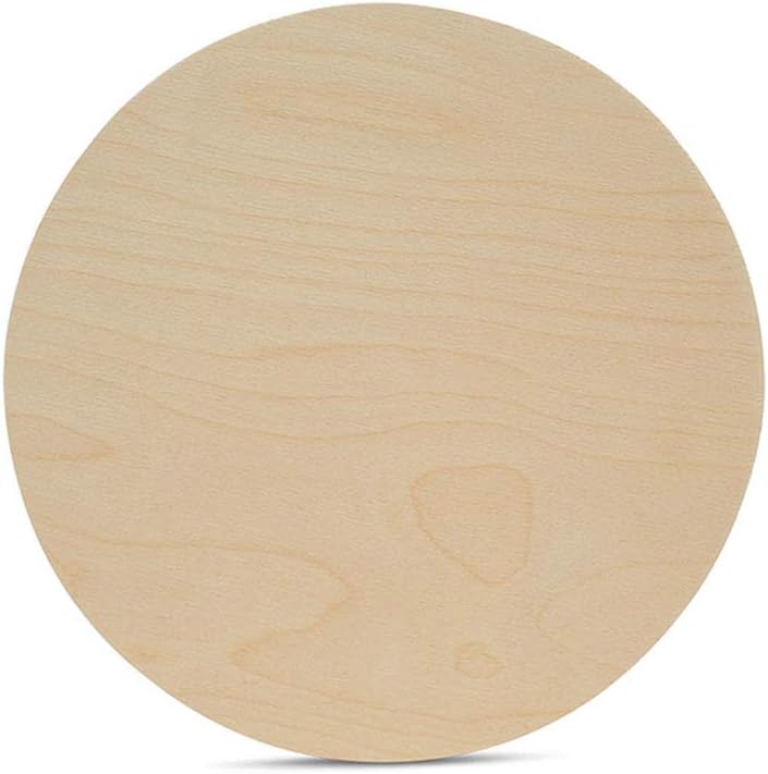 Wood Circles 8 Inch Thick Birch Plywood Discs for Crafts