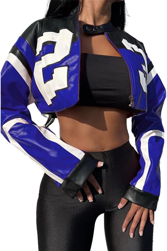 Stylish Cropped Leather Jacket for Women - Perfect for Streetwear