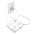 Surge Protector Power Strip with USB Ports, 5ft Flat Plug - Compact