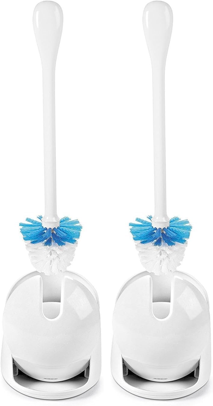 OXO Good Grips Compact Toilet Brush & Canister for Easy Cleaning