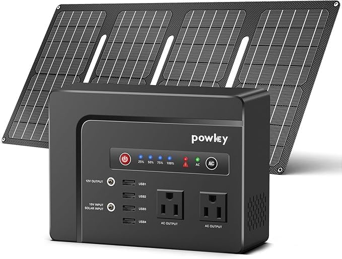 Portable Solar Generator: 200W Power Station with 40W Solar Panel