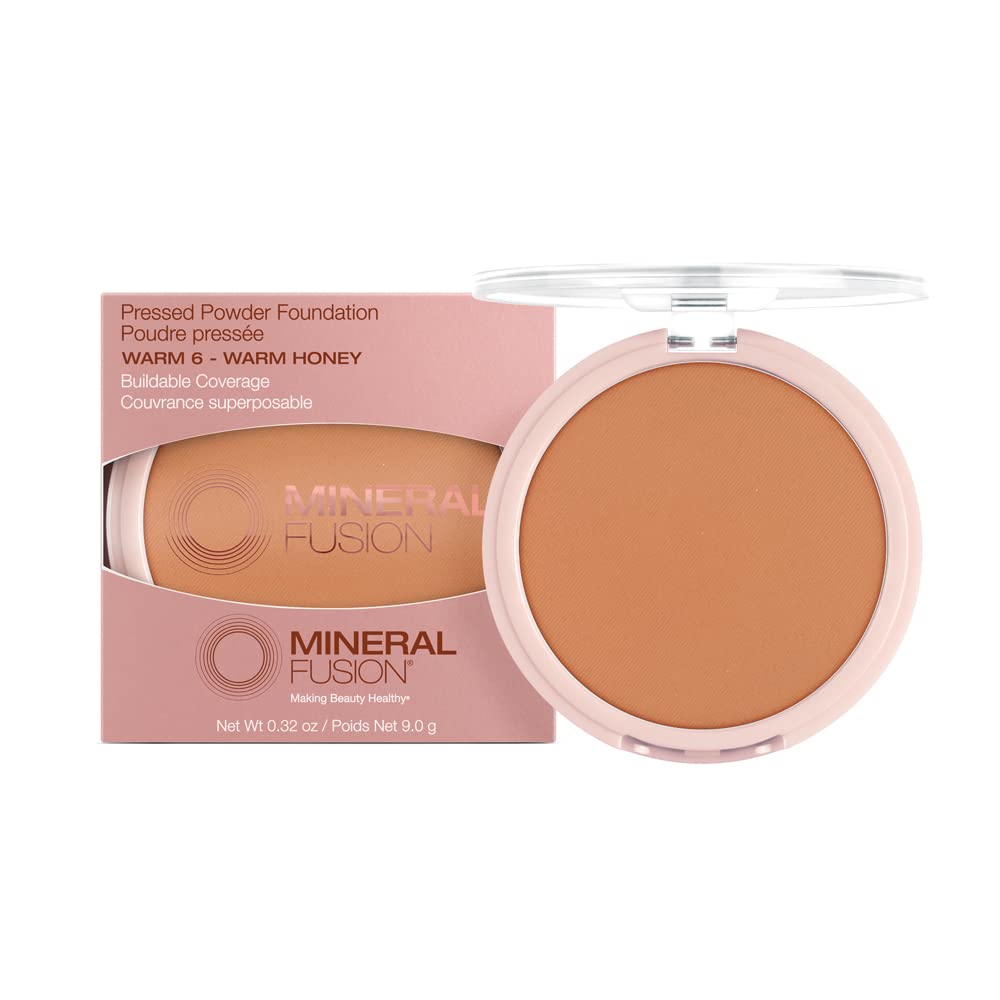Mineral Fusion Pressed Powder Foundation for Dark Tan Skin