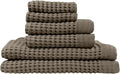 GILDEN TREE Waffle Towel Set Quick Dry Thin - 6-Piece Stone