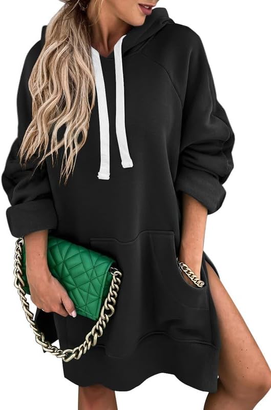 SHEWIN Women's Oversized Casual Pullover Dress with Pocket