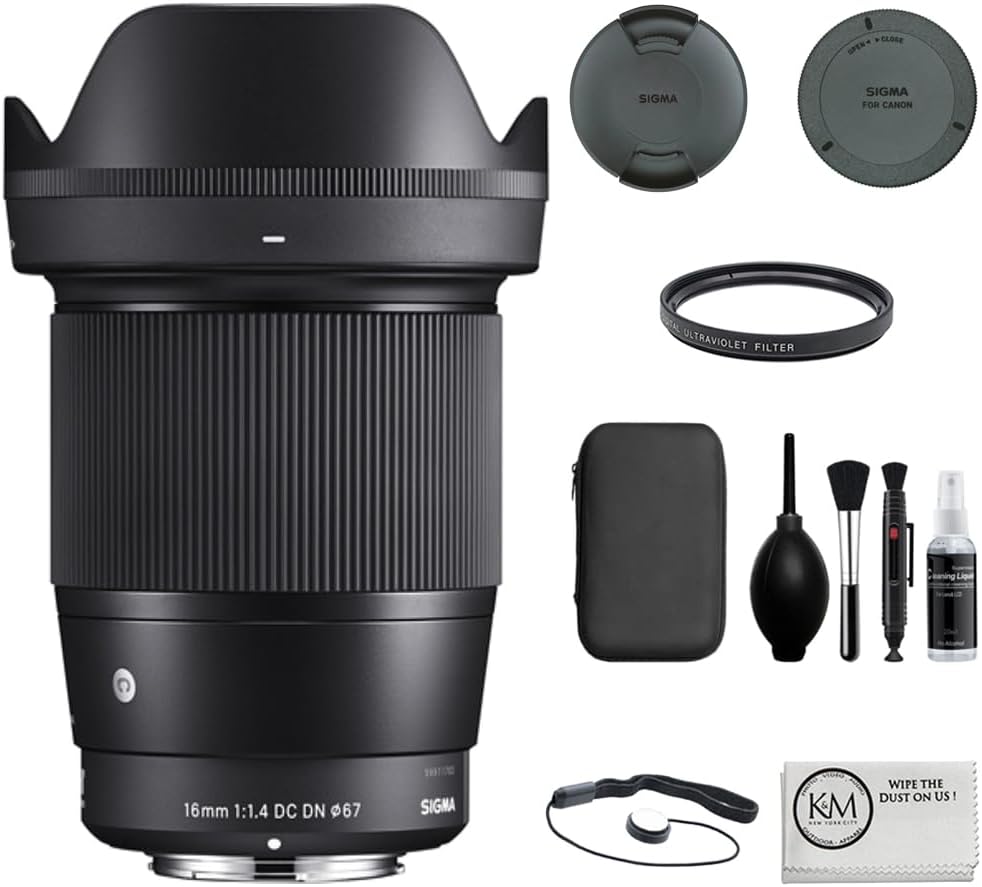 Sigma 16mm f/1.4 DC DN Contemporary Lens for Sony E Bundle