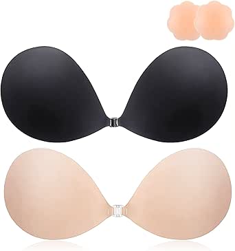 Fiviow Push Up Sticky Bra for Women - Reusable Backless Bra