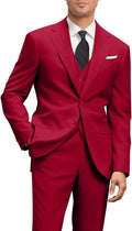 Men's Slim Fit 3 Piece Suit - Versatile 4-Piece Set for Events