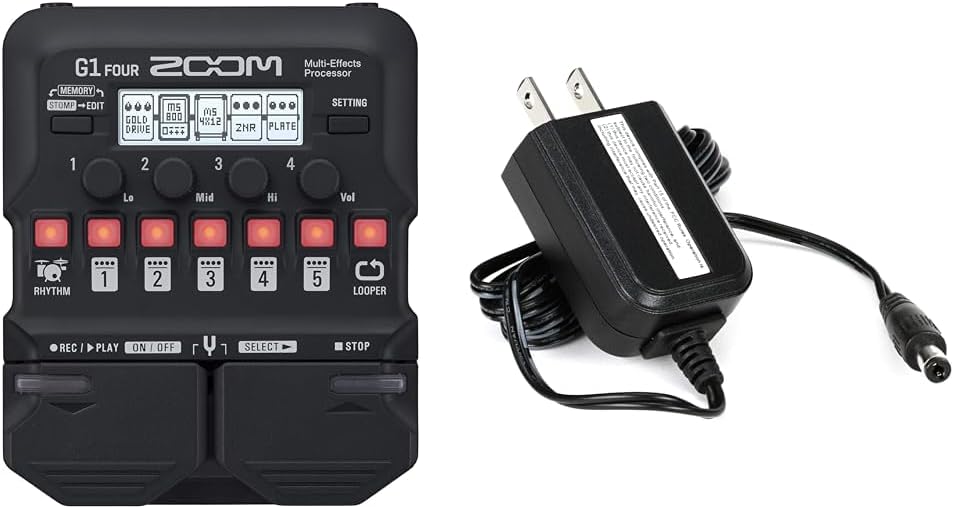 Zoom G1 FOUR Guitar Multi-Effects Pedal with 60+ Effects