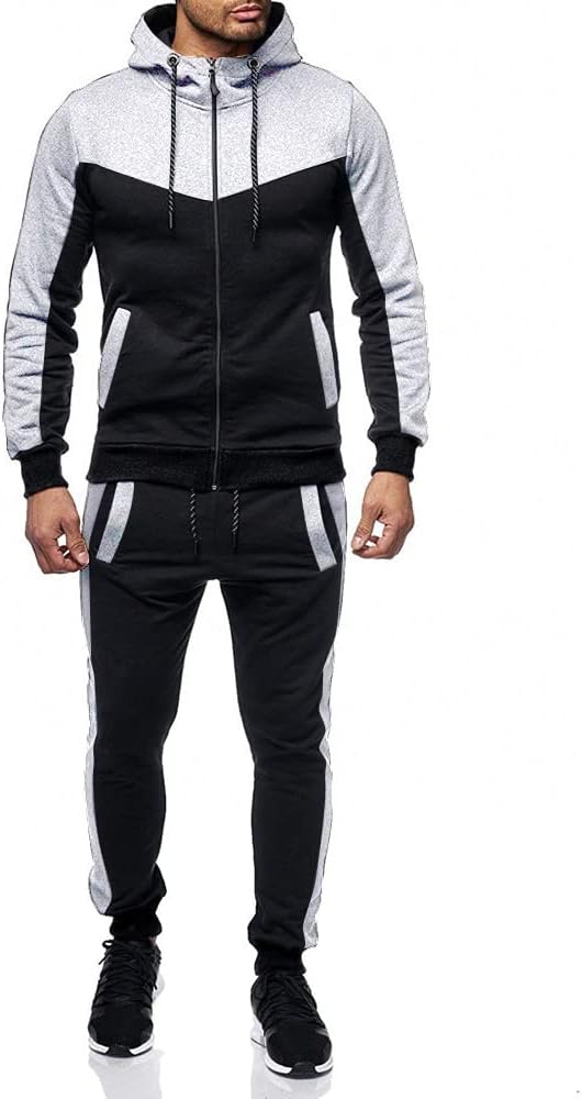 Marine Royal Track Suits for Men Set Full Zip Jogging Wear