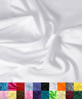 Poly Cotton Broadcloth Fabric 60in Wide Roll - White, 20 Yard