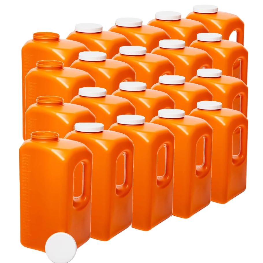Vakly 24-Hour Urine Collection Bottles with Easy-Grip Handle