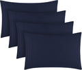 Mellanni Pillow Cases Set - 4 PC Iconic Collection Navy Blue