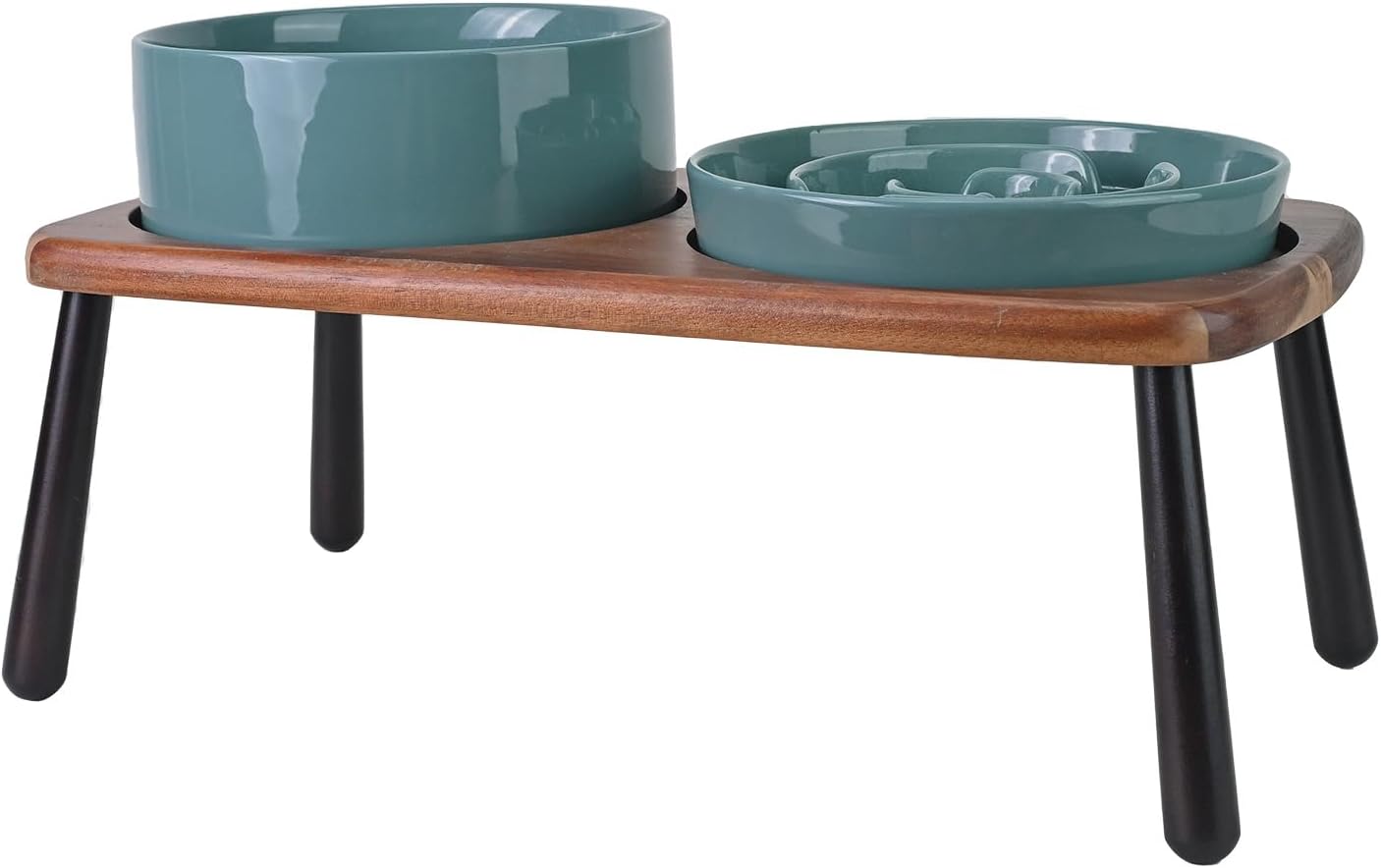 Elevated Dog Bowls with Slow Feeder for Medium Large Breeds