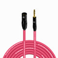 Balanced XLR Cable Male to 1/4ft TRS - 35 ft Pink - Reliable Audio