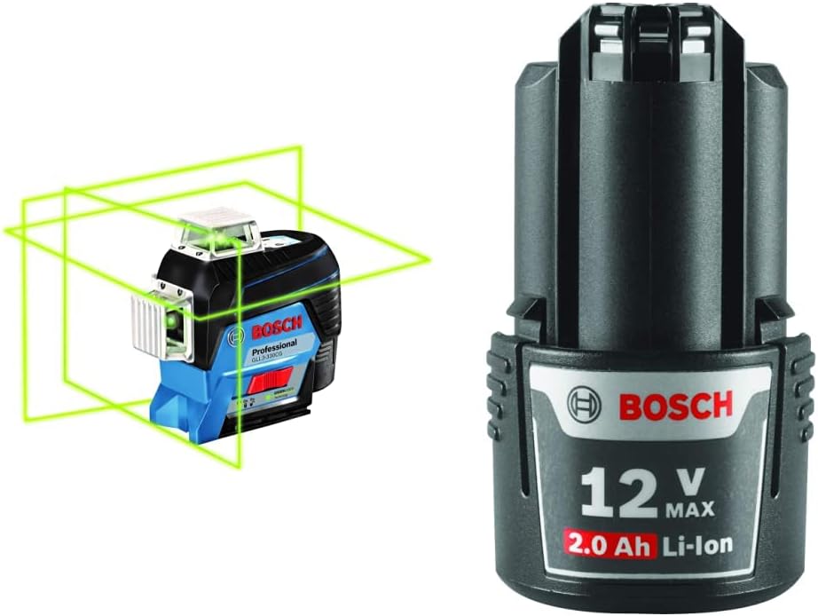 Bosch GLL3-330CG Green Beam Laser Level with High Capacity Battery