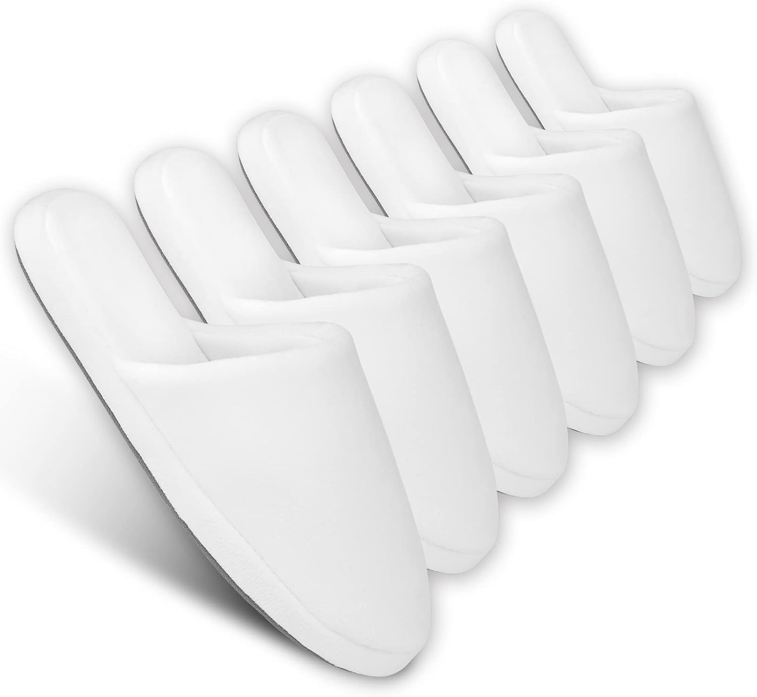 3-Pair Luxury Spa Slippers - Cozy Memory Foam Non-slip Design