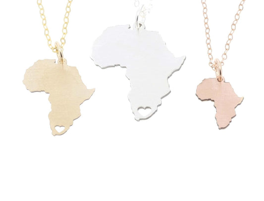 Africa Necklace - Personalize Name Coordinates with Elegance