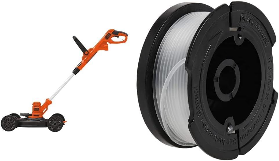 BLACK+DECKER Electric Lawn Mower with Trimmer Line Replacement