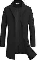 Mens Wool Blend Winter Trench Coat - Slim Fit Classic Peacoat