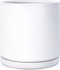 Kazeila 10 in Ceramic Plant Pot Matte White - Large Indoor/Outdoor